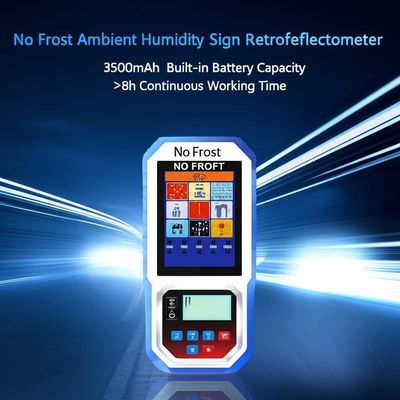 No Frost Ambient Humidity Sign Retroreflectometer with 3500mAh Built-in Battery Capacity and ＞8h Continuous Working Time