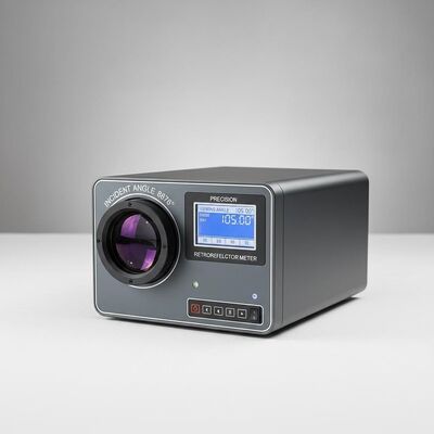 8876 डिग्री आपतन कोण रेट्रोरेफ्लेक्टर मीटर जिसका कुल आयतन 700mm X 135mm X 115mm और देखने का कोण 105 डिग्री है, सटीक मापन उपकरण